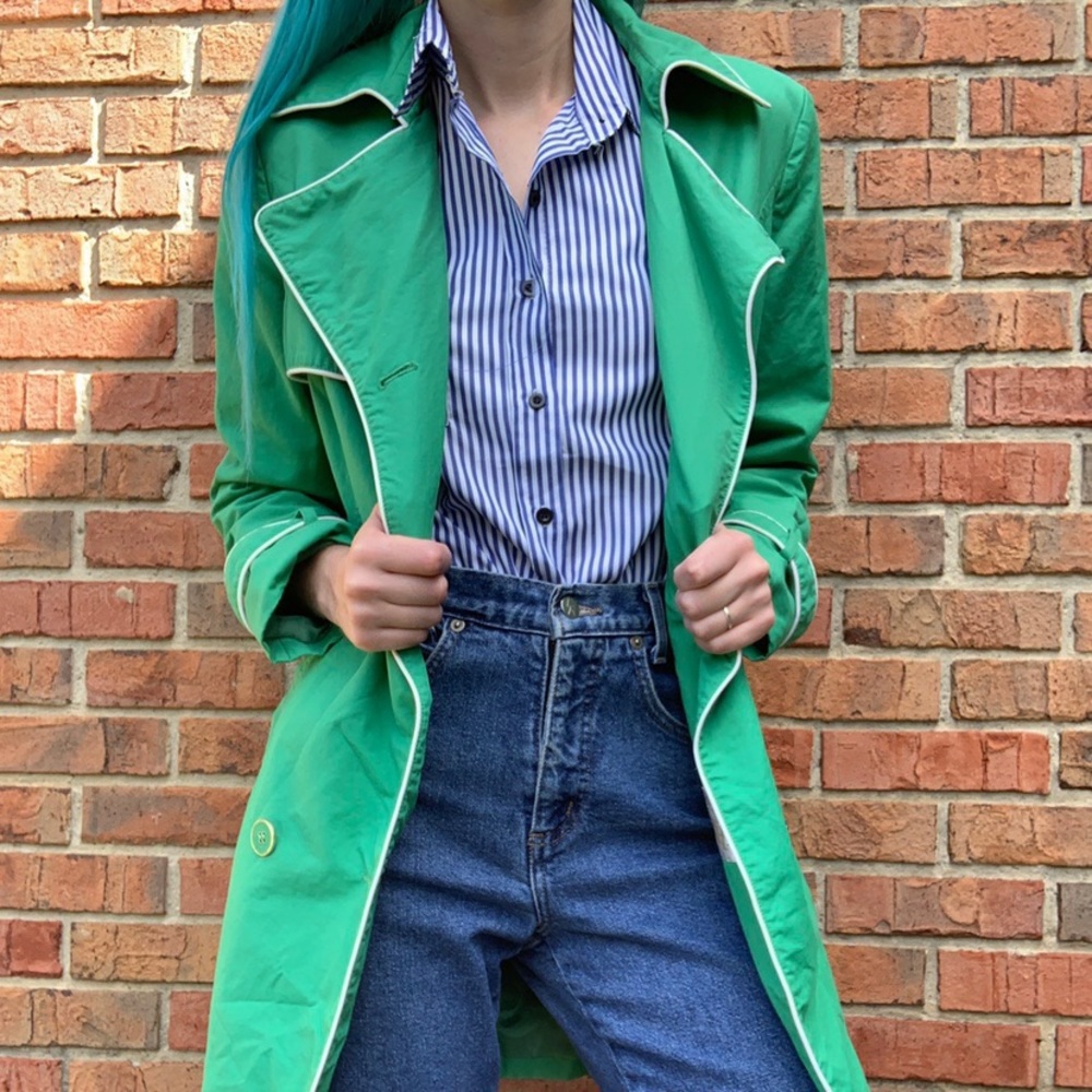 Tommy Hilfiger Kelly Green Duster Coat